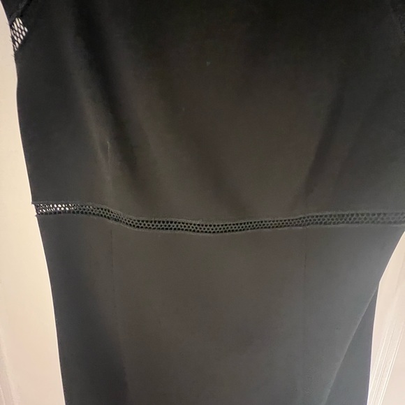 St John perfect black dress with rope eyelet knit see through detail across top - Picture 7 of 9